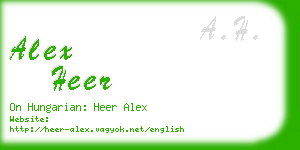 alex heer business card